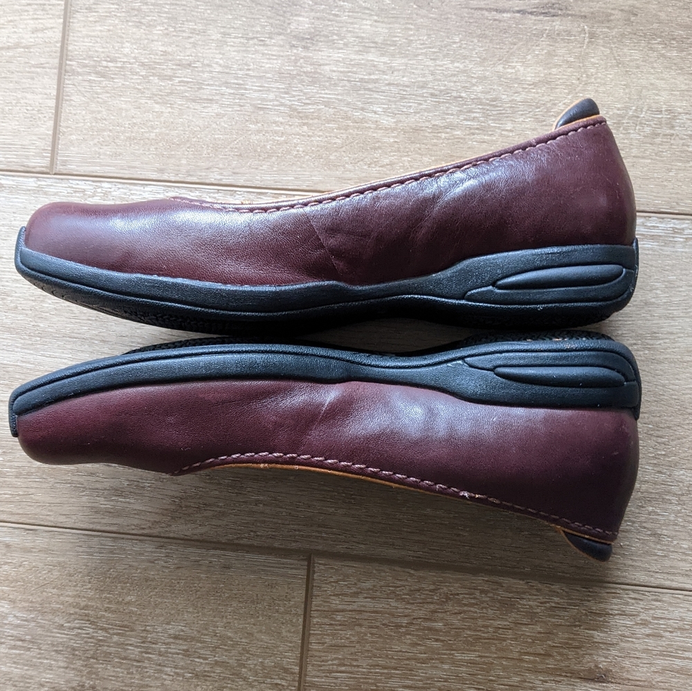 Aura Z7 Leather Shoes Burgundy Ballet shoes women's Size 9.5 - Picture 3 of 13